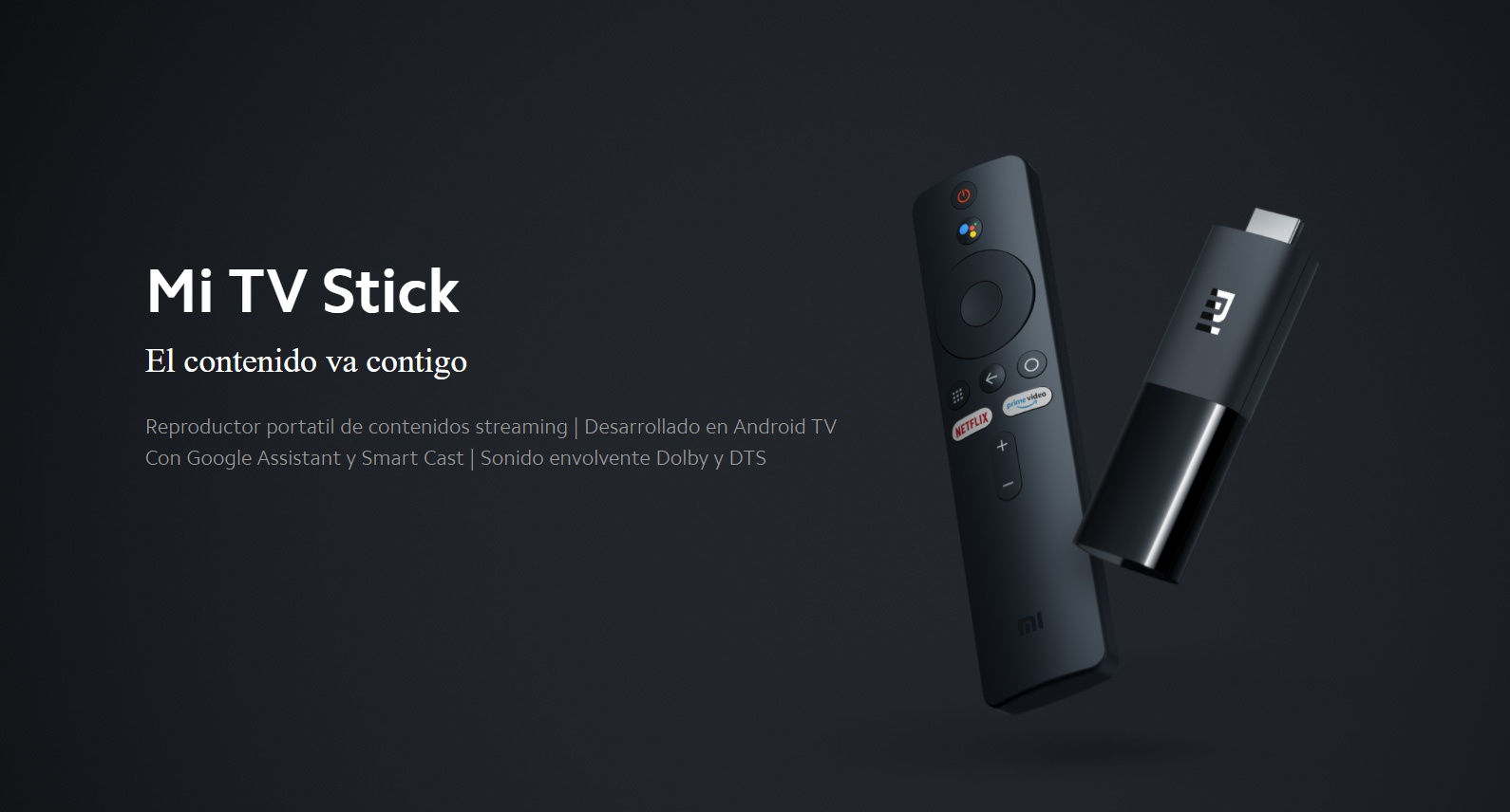 Xiaomi Mi TV Stick Reproductor Portátil de Contenidos Streaming